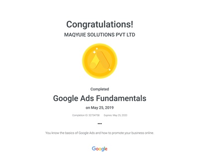 google_ads_fundamentals certificate